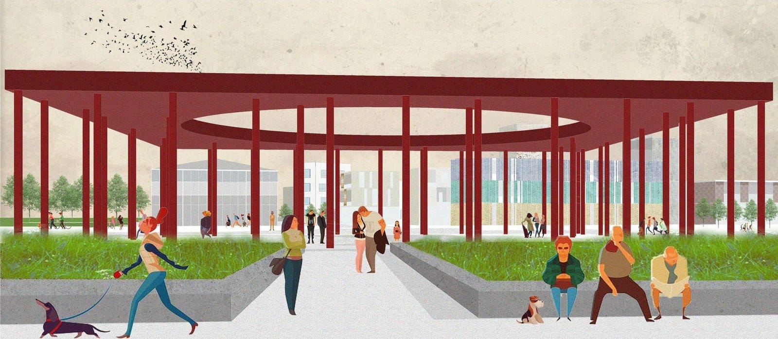 Gianluca Gnisci project urban regeneration "ex cementeria" area modugno