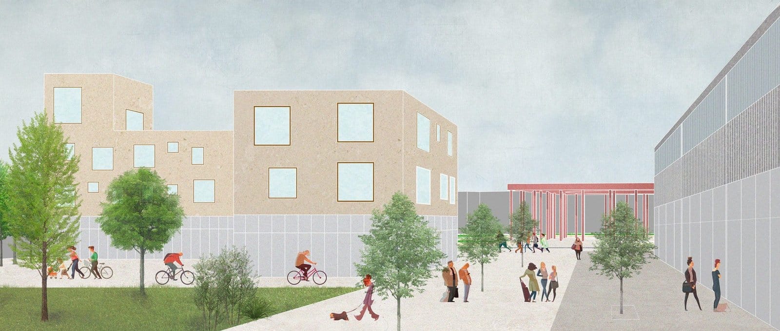 Gianluca Gnisci project urban regeneration "ex cementeria" area modugno