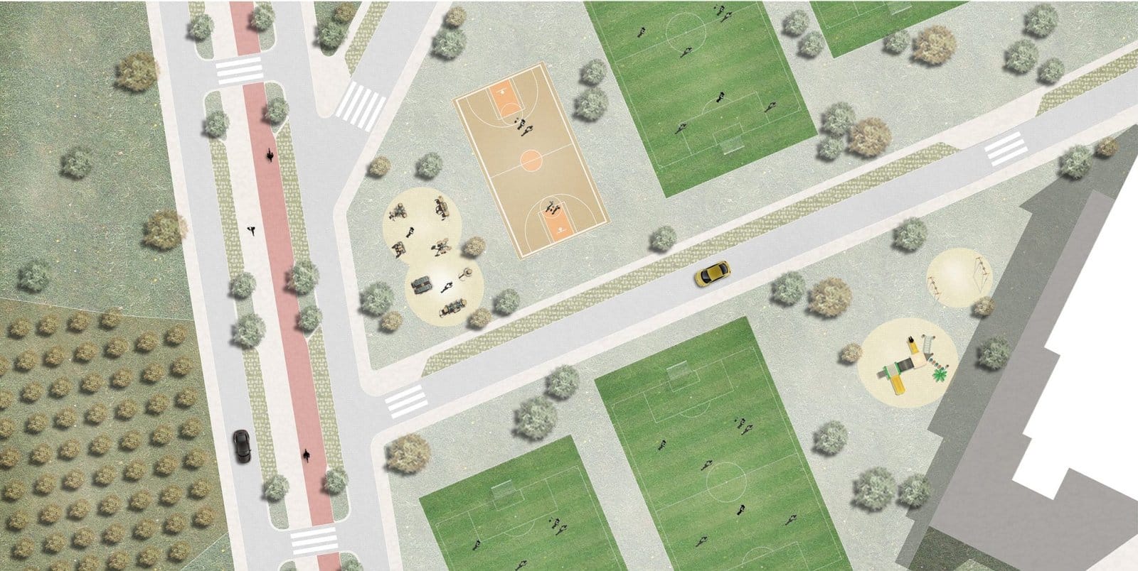 Gianluca Gnisci project urban regeneration "ex cementeria" area modugno